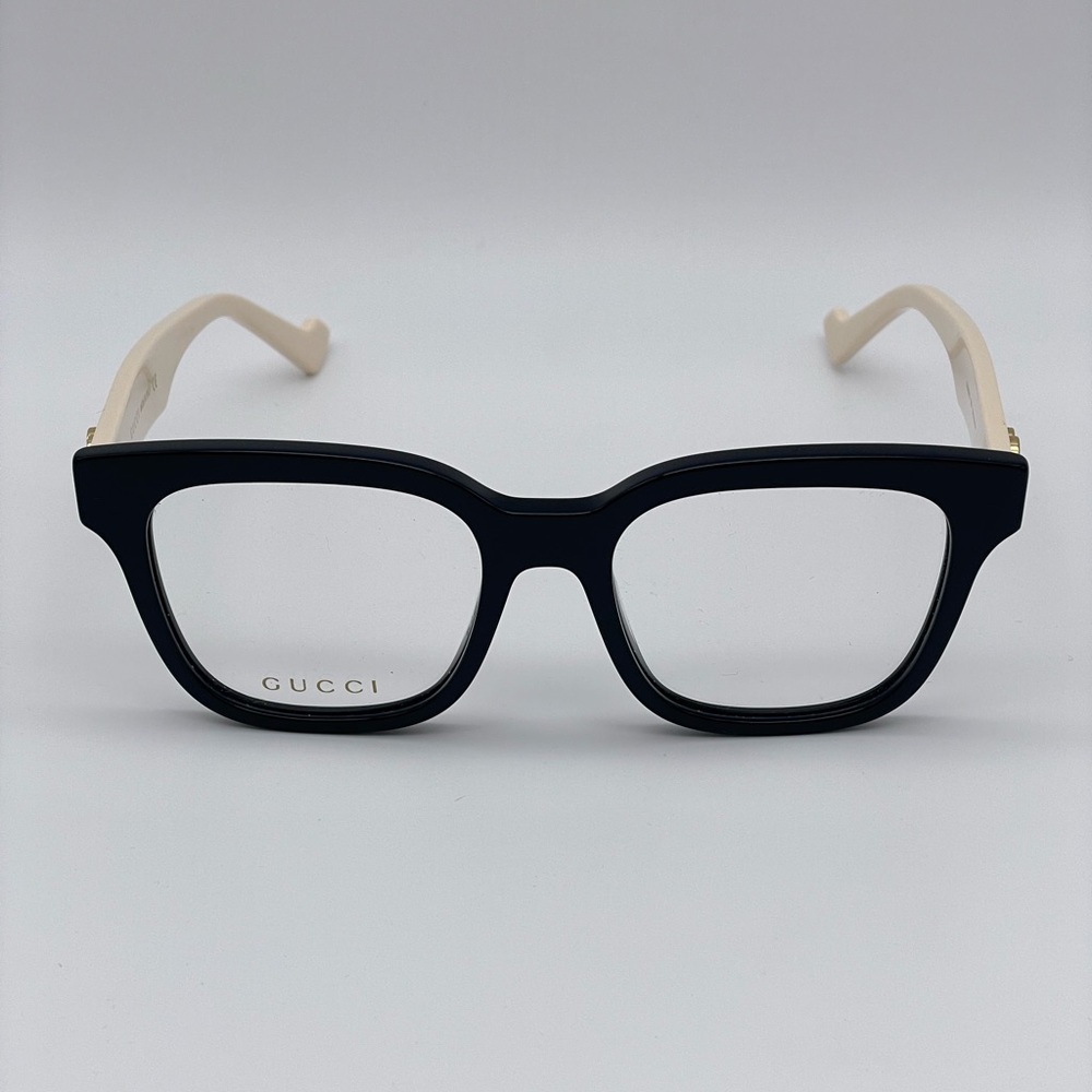 BRAND NEW GUCCI GG0958O 005 Black/White Transparent Women Eyeglasses - Picture 7 of 11